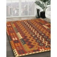 thumbnail image 3 of Ahgly Company Machine Washable Indoor Round Contemporary Red Area Rugs, 3' Round, 3 of 7