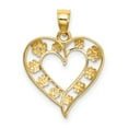 thumbnail image 4 of Charms Collection 14k Two-Tone Textured Cut-Out Heart w/ Flowers Charm, 4 of 4