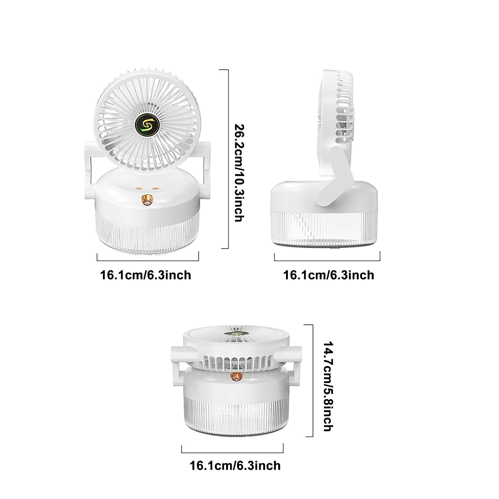 Portable Misting Fan, Rechargeable Battery Powered Air Conditioner with Mister, 10-Inch Personal Cooling Mist Fan, for Home Desk, Camping, Outdoor&Indoor