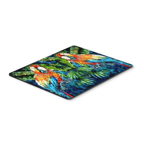 Carolines Treasures MW1216MP Parrots Yo Yo Mama Mouse Pad Hot Pad or Trivet Large multicolor