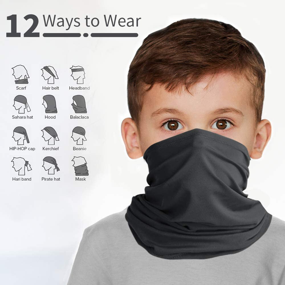 Neck Gaiter Face Cover Scarf for Cold Wind Dust Reusable Balaclava Bandana for Men Women 12 Ways to Wear