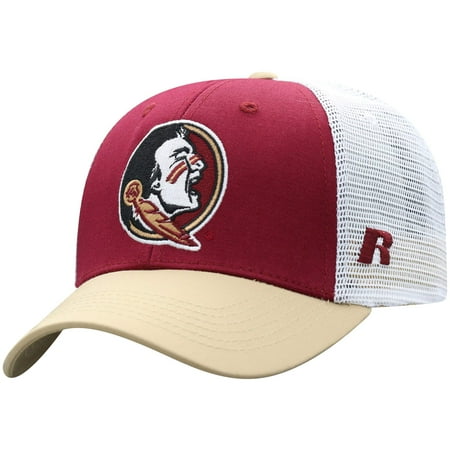 Florida State Seminoles Hard Hat - Men's Russell Garnet/White Florida State Seminoles Steadfast Snapback Adjustable Hat - OSFA