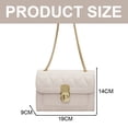 thumbnail image 2 of Bolso y bolso de hombro con doble cremallera a la moda para citas, bolso cruzado de cuero de pu para mujer, color blanco, 2 of 5