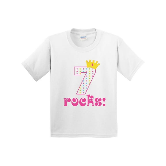 Inktastic 7th Birthday 7 Rocks Girls Youth T-Shirt