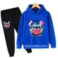 thumbnail image 2 of Conjunto de sudaderas con capucha y pantalones de punto para niños y niñas, moda infantil, jerseys de punto, ropa, 2024, 2 of 5