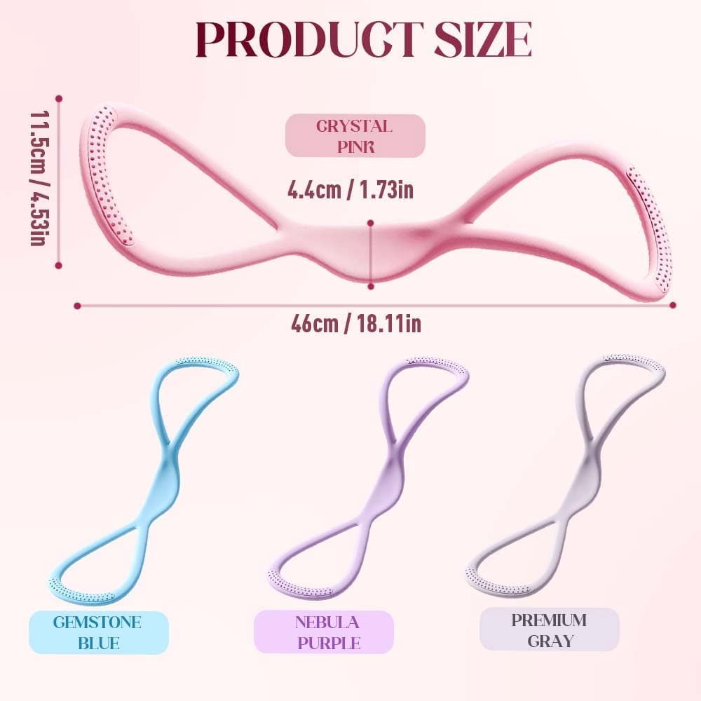 Figure 8 Resistance Bands, Resistance Bands, Exercise Bands With Handles For Working Out, Arm, Back, Fullbody Yoga Pulling Rope, Elastic Stretch Bands