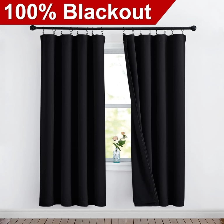Double Layer Full Blackout Curtain Panels photo 3
