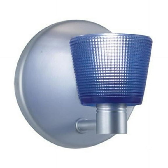 Jesco Lighting WS293-BU Single Light Wall Sconce- Satin Nickel Finish- Blue