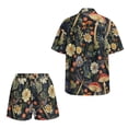 thumbnail image 5 of Xoenoiee Mushroom Dragonfly Daisy Print Women's 2 Piece Outfit Cover Up Half Sleeve Blouse Shorts Set Summer Beach Vacation Resort Wear Plus Size, L, 5 of 7