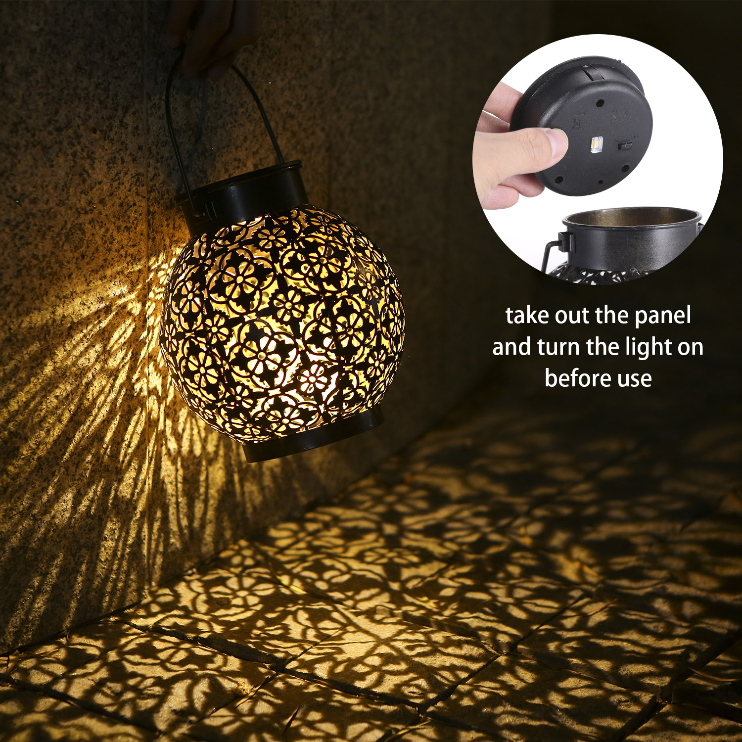 Tomshine Outdoor Solar Lantern Light Hanging LED Lights Sensitive Lighting Control Lamp 2pcs - image 5 of 7