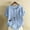 Light Blue, variant on Pincandy Women Casual and Linen Round-Neck Top Printed Short Sleeve Button T-shirt Blouse,Light Blue,2XL