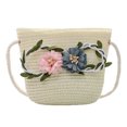 thumbnail image 1 of Bolsos De Paja Hechos A Mano Para Niños De Verano, Bolsos De Hombro, Bandolera De Flores Bonitas Para Niños Methold AP006969-03, 1 of 6