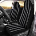 thumbnail image 2 of ABPHQTO Juego de 2 fundas para asientos de coche Líneas paralelas hechas de mosaico de lentejuelas plateadas Sparkle Protector universal para asientos delanteros de coche, 2 of 4