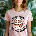 thumbnail image 5 of Funny Ghost Graphic Tee | Cute Halloween Inspired Shirt | Unisex T-Shirt, White, Size S, 5 of 6