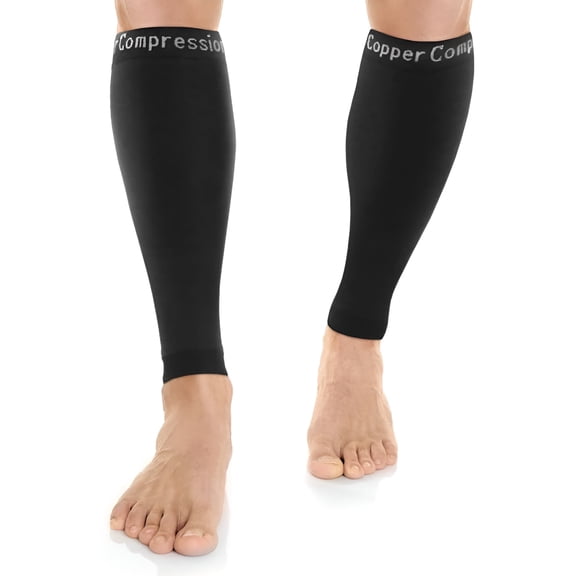 Calf Compression Sleeves for Men and Women - Copper Compression Calves Support for Football, Running, Sports. Increase Blood Flow. Reduce Muscle Fatigue. Improve Endurance. Aid Recovery.