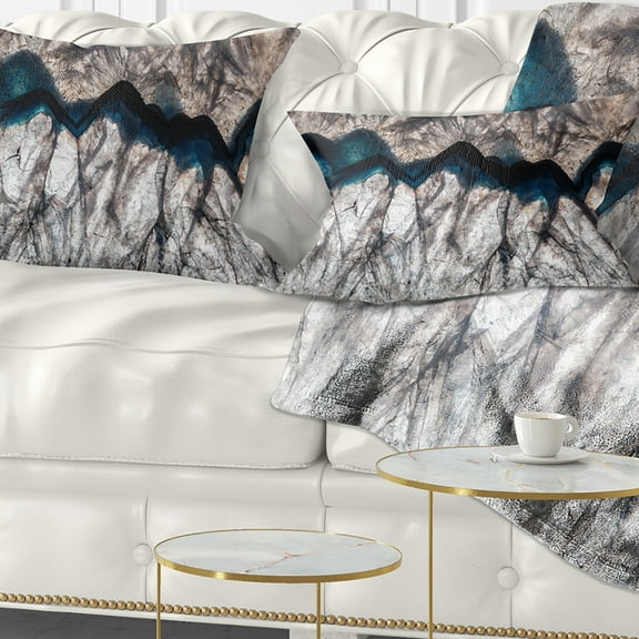 Designart Backlit Mineral Macro - Abstract Throw Pillow - 12x20