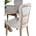 thumbnail image 2 of AFD Home 12018571 48 in. Farmhouse Diamond Round Dining Table, Light Brown - Set of 5, 2 of 4