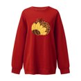 thumbnail image 2 of Nouveaux Hauts pour Femmes 2023 Mode Imprimé Col Rond Chandail Manches Longues Blouse Confortable Chandail en Molleton Coupe Décontractée Chandail en Molleton Oversize pour Femmes, 2 of 3