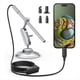thumbnail image 2 of Microscopio Digital USB-C, Cámara Portátil con Aumento de 10X A 200X, 8 Luces LED y Soporte Metálico Giratorio de Mano., 2 of 8