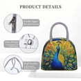 thumbnail image 4 of Fotbe Peacocks Bolsa de Almuerzo con Estampado, Lonchera Aislada, Contenedor de Comida Reutilizable Tipo Cooler a Prueba de Fugas, 4 of 6