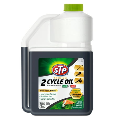 STP® Premium 2-Cycle Oil with Fuel Stabilizer 40:1 and 50:1, Up to 6 gallon mix (16 fluid