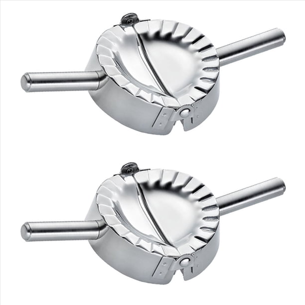 2X Mejores Utensilios Molde para Ravioles de Acero Inoxidable Empanada Prensa Fabricante de Dumpling Cortador de Masa de PasteleríA de Envoltura Accesorios de Cocina