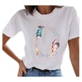 thumbnail image 1 of Pompotops Blouse Décontractée à Manches Courtes pour Femme d'Été Vintage à Motif Imprimé, 1 of 1