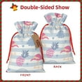 thumbnail image 2 of Naloa Flamingo and Pineapple Drawstring Christmas Bags, 3D Xmas Gift Bags, Christmas Wrapping Bags, Xmas Goodie Bags, Treat Pouch Bags, Party Favor Bags-Medium, 2 of 9