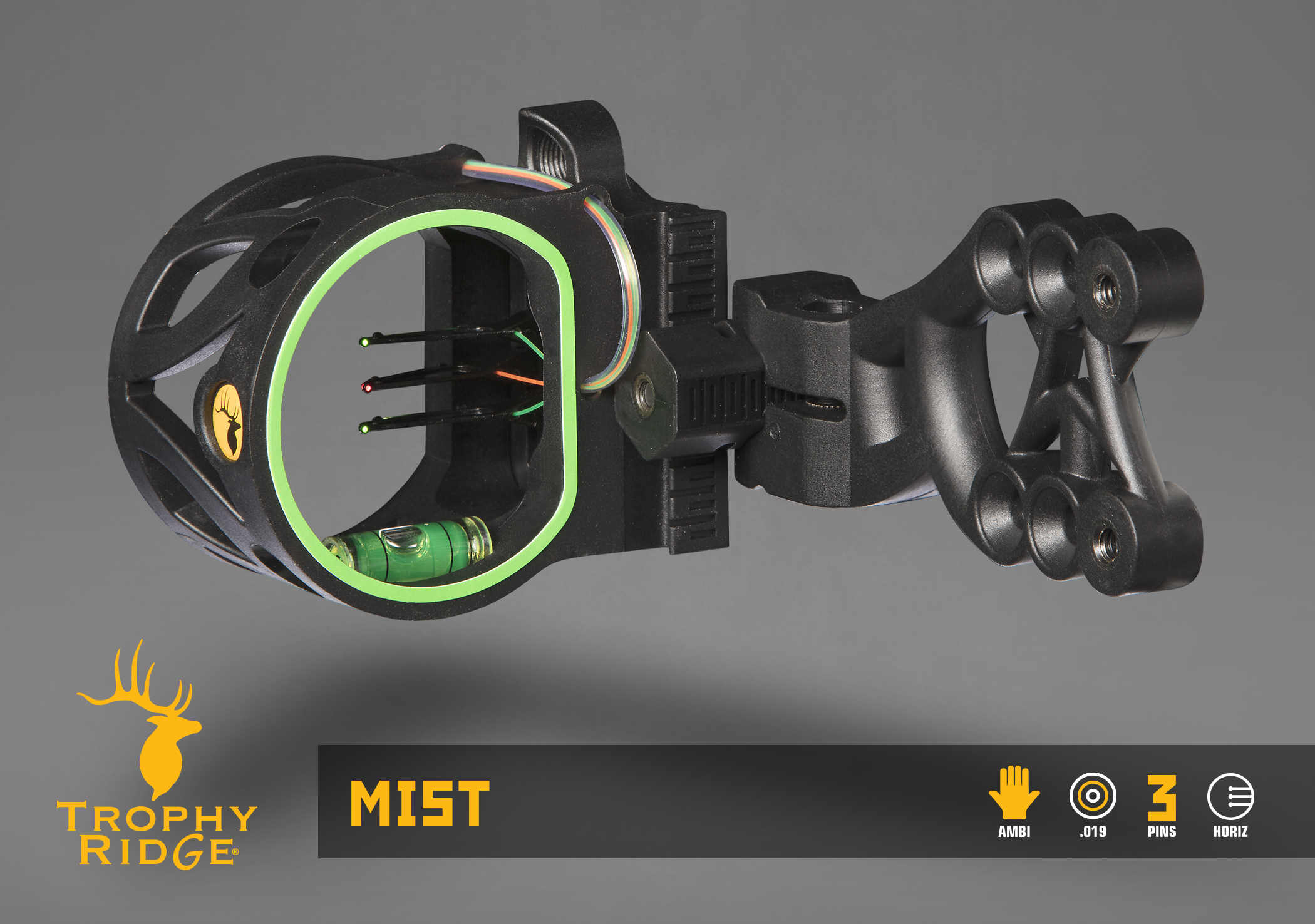 Trophy Ridge Mist Bow Sight, Reversible Mount, Ambidextrous