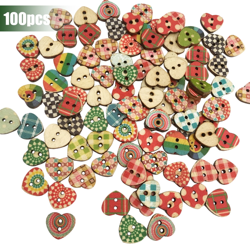 10 X LARGE WHITE WOODEN  BUTTONS 30MM DIAMETER ASSORTED DESIGNS CRAFTS SEWING 
