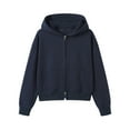 thumbnail image 7 of BLVB Womens Zip up Hoodies Jackets Cropped Sweatshirts Fall Outfits Casual Comfy Workout Tops Winter Clothes, 7 of 7