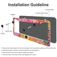 thumbnail image 4 of Pink Floral License Plate Cover 2 Pcs Set Pink Flowers And Leaves License Plate Frames Cover Holders for Women 2 Holes Aluminum License Plate Frames, 4 of 6