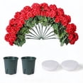 thumbnail image 4 of Artificial Geraniums for Outdoors 2 Pack Potted Faux Plants UV Resistant Realistic Topiaries Greenery for Garden Porch Patio Yard Indoor, 4 of 6