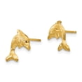 thumbnail image 2 of Real 14kt Yellow Gold Madi K Satin Dolphin Earrings; for Adults and Teens; for Women and Men, 2 of 3
