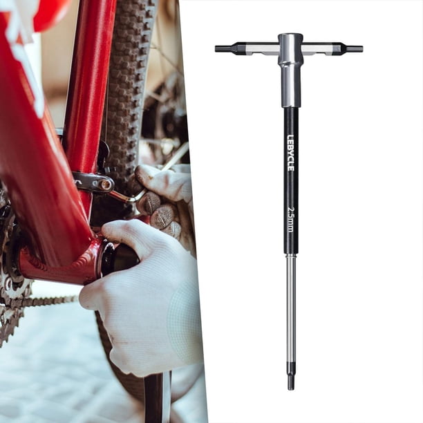 T Manejo de llave hexadecimal, herramienta de mano de llave Allen, liviano para varios trabajos mecánicos Herramienta de reparación de bicicletas de 2.5 mm
