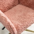 thumbnail image 4 of Office Chair,Home Office Chair with Golden Metal Base,Adjustable Desk Chair Swivel Office Chair,Vanity Chair,Pink, 4 of 7