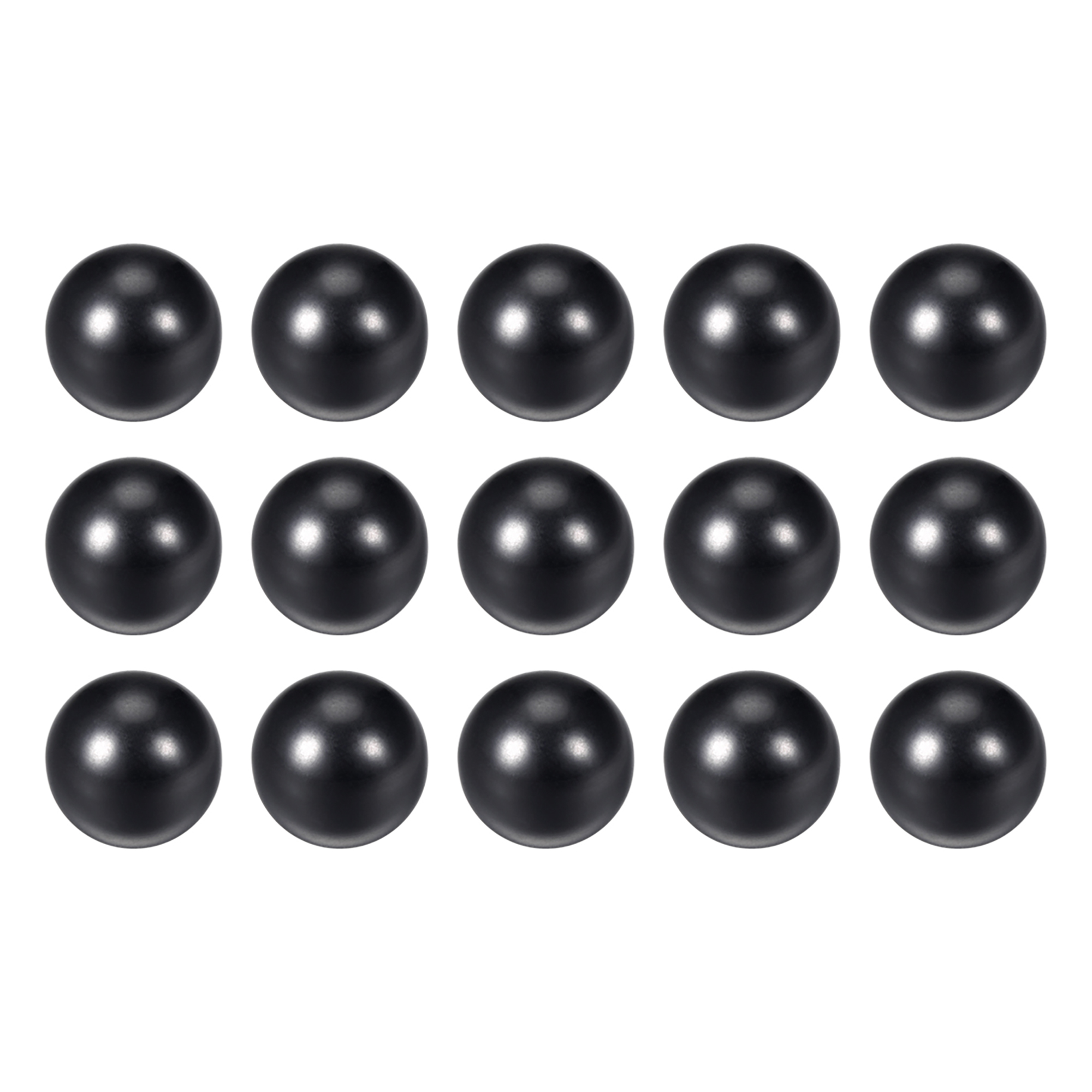 15Pcs Thermoset Ball Knob M8 Female Threaded Machine Handle 25mm Dia. Black