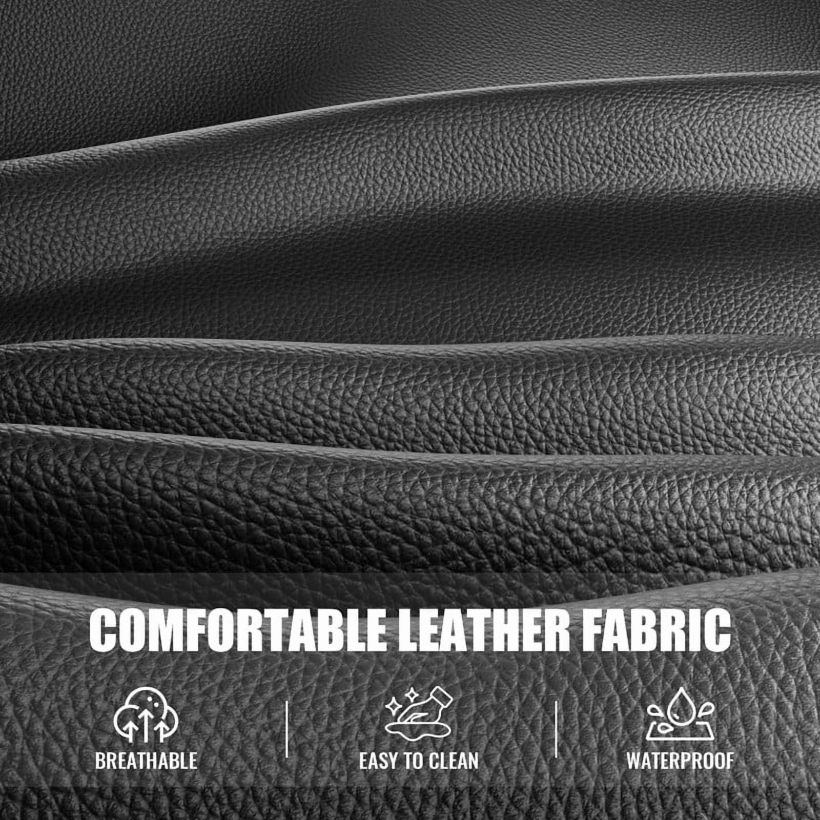 Furmax Recliner Chair Pu Leather Single Sofa Home Theater Recliners with 2 Point Massage Function for Living Room,PU Black