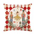 thumbnail image 3 of NEWARM Cushion , 45x45CM Monogram Christmas Covers , Feliz Navidad Xmas Hemp Snowflake Pillow Outdoor Indoor Home Decor, 3 of 4
