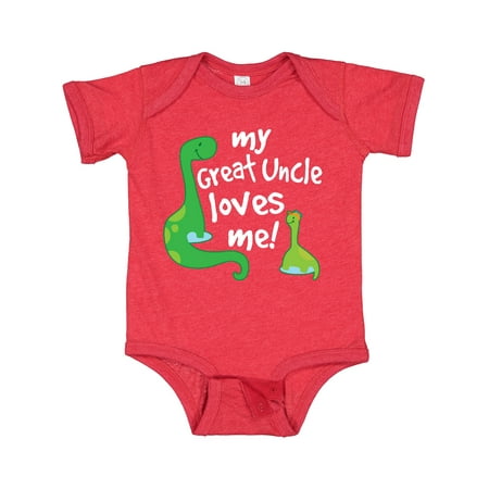 

Inktastic My Great Uncle Loves Me Dinosaur Gift Baby Boy Bodysuit