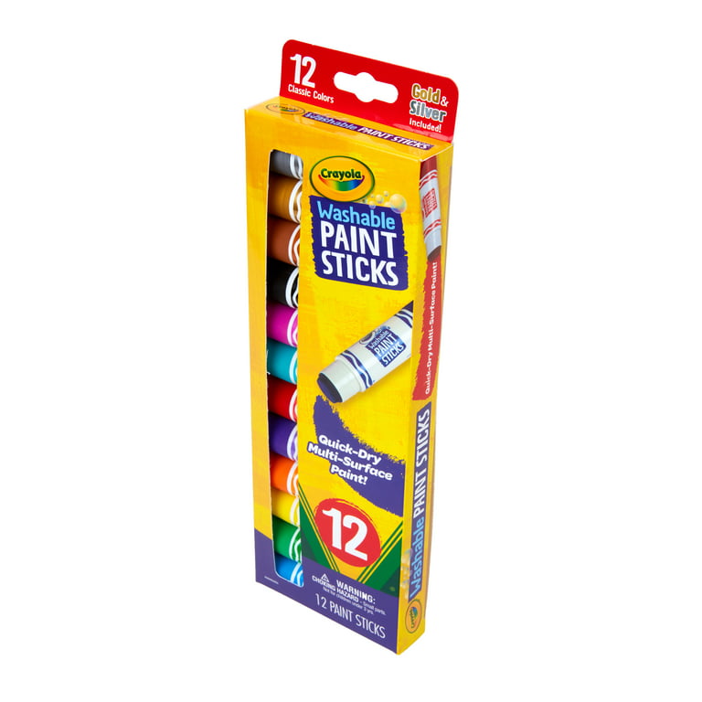 Crayola Washable Paint Sticks, 12 colors, (BIN54-6211)