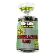 Brute Super Tuff Contractor Trash Bags, 45 Gallon, 20 Bags