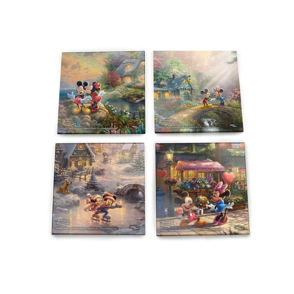 Disney (Mickey and Minnie Sweetheart Collection) StarFire Prints™ Glass Coaster Set of Four