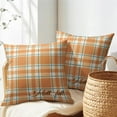 thumbnail image 5 of Orange Stripe Fall Throw Pillow Cover 20x20 Inch Set of 2 Hello Fall Stripes Buffalo Plaid Decorative Pillow Protector Pumpkin Autumn Thanksgiving Outdoor Cushion Case for Home Sofa Porch, 5 of 6
