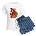 thumbnail image 5 of CafePress - I Love My Pomeranian Women's Light Pajamas - Women's Short Sleeve Print T-Shirt and Pants Light Cotton Pajama Set, 5 of 7