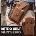 thumbnail image 4 of Cinturón Retro Cintura Bolso De Hombre Cinturón Al Aire Libre Bolso Colgante Bolso De Cintura Cinturón De Cuero Bolso De Teléfono sonducket AP007261-02, 4 of 6