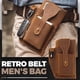 thumbnail image 4 of Cinturón Retro Cintura Bolso De Hombre Cinturón Al Aire Libre Bolso Colgante Bolso De Cintura Cinturón De Cuero Bolso De Teléfono Guardurnaity AP007261-01, 4 of 6