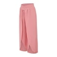 thumbnail image 4 of Lroveb Wide Leg Pants for Women, Womens High Waisted Culottes Palazzo Pants, Pants Yoga Hippie Boho Beach Plus Size Pink, 4 of 8