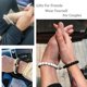 thumbnail image 5 of 1 par de pulseras magnéticas para parejas, pulsera de cuentas conectadas para hombres y mujeres, pulsera de pareja de amantes de piedra natural para 2 pulseras elásticas BFF, pulsera magnética para mujeres y hombres JM, 5 of 5