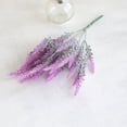 thumbnail image 3 of 14.6-inch Indoor Lavender Artificial Flower, 5 Heads Fake Artificial Lavender Bunch, Fake Lavender Flowers Stems, Artificial Flower Lavender Pick for Home Table Indoor Outdoor Wedding, 3 of 5